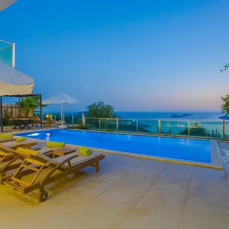 Kalkan'da Muhtesem Deniz Manzarali Villa-awz200 * 카스